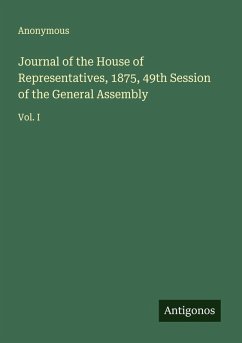 Cover Journal of the House of Representatives, 1875, 49th Session of the General Assembly