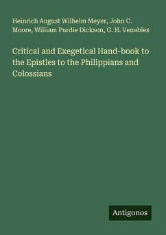 Cover Critical and Exegetical Hand-book to the Epistles to the Philippians and Colossians