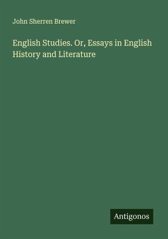 Cover English Studies. Or, Essays in English History and Literature