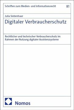 Digitaler Verbraucherschutz - Siebenhaar, Julia