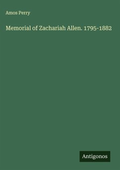 Cover Memorial of Zachariah Allen. 1795-1882