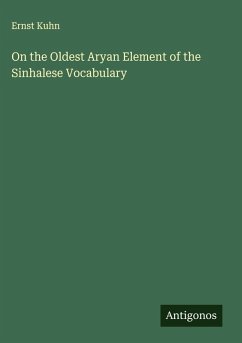 Cover On the Oldest Aryan Element of the Sinhalese Vocabulary