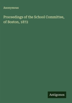 Cover Proceedings of the School Committee, of Boston, 1872