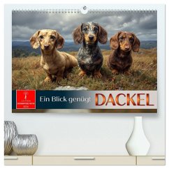 Dackel - ein Blick genügt (hochwertiger Premium Wandkalender 2026 DIN A2 quer), Kunstdruck in Hochglanz