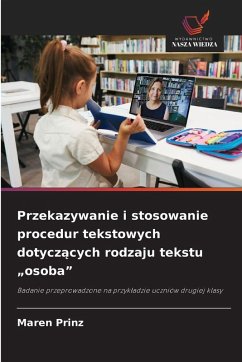 Przekazywanie i stosowanie procedur tekstowych dotycz¿cych rodzaju tekstu  Przekazywanie i stosowanie procedur tekstowych dotycz¿cych rodzaju tekstu