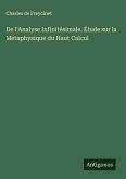 De l'Analyse Infinitésimale. Étude sur la Métaphysique du Haut Calcul
