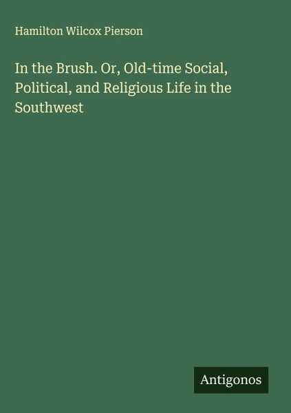 In the Brush. Or, Old-time Social, Political, and Religious Life in the Southwest
