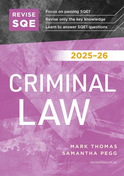 Revise SQE Criminal Law 2025/26 (eBook, ePUB)