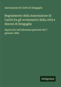 Cover Regolamento della Associazione di Carità fra gli ecclesiastici della città e diocesi di Sinigaglia
