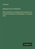Aperçu sur la cataracte Aperçu sur la cataracte