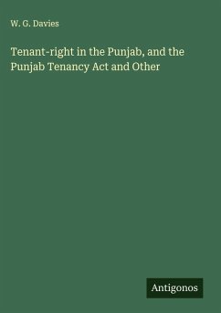 Cover Tenant-right in the Punjab, and the Punjab Tenancy Act and Other