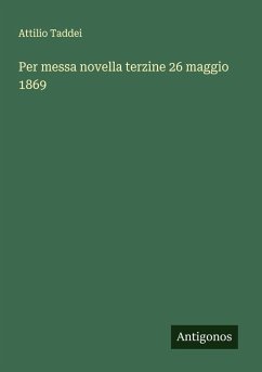 Cover Per messa novella terzine 26 maggio 1869