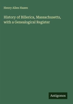 Cover History of Billerica, Massachusetts, with a Genealogical Register