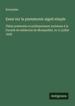 Cover Essai sur la pneumonie aiguë simple