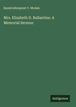 Cover Mrs. Elizabeth D. Ballantine. A Memorial Sermon
