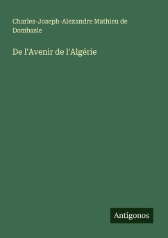 Cover De l'Avenir de l'Algérie