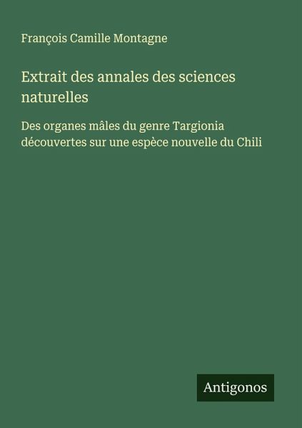 Extrait des annales des sciences naturelles Extrait des annales des sciences naturelles