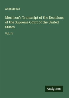 Cover Morrison's Transcript of the Decisions of the Supreme Court of the United States