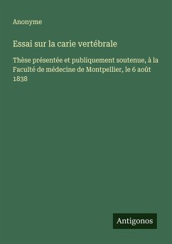 Essai sur la carie vertébrale Cover Essai sur la carie vertébrale