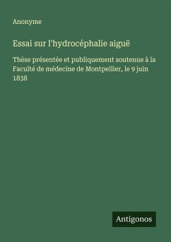 Cover Essai sur l'hydrocéphalie aiguë