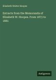 Extracts from the Memoranda of Elizabeth W. Hoopes. From 1873 to 1881 Extracts from the Memoranda of Elizabeth W. Hoopes. From 1873 to 1881