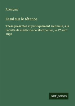 Cover Essai sur le tétanos