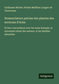 Cover Nomenclature patoise des plantes des environs d'Arles