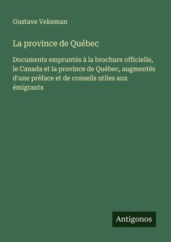 Cover La province de Québec