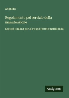 Cover Regolamento pel servizio della manutenzione