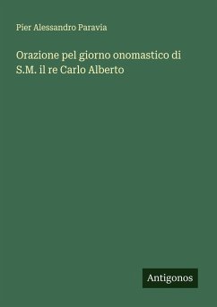 Cover Orazione pel giorno onomastico di S.M. il re Carlo Alberto