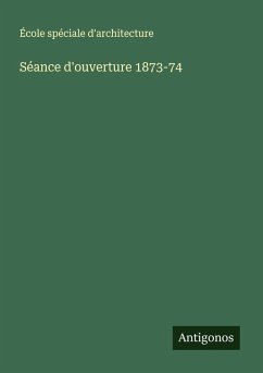 Cover Séance d'ouverture 1873-74