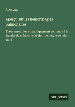 Cover Aperçu sur les hemorrhagies pulmonaires