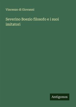 Cover Severino Boezio filosofo e i suoi imitatori