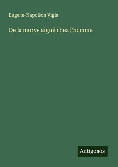 Cover De la morve aiguë chez l'homme