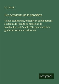 Cover Des accidents de la dentition
