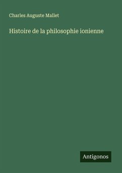 Cover Histoire de la philosophie ionienne