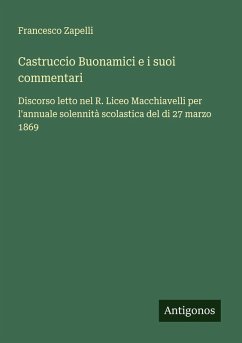 Cover Castruccio Buonamici e i suoi commentari