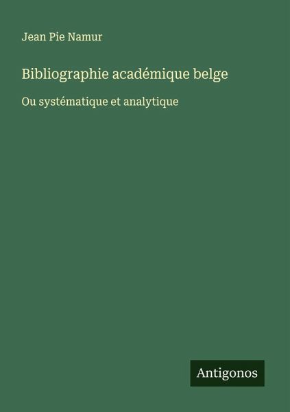 Bibliographie académique belge