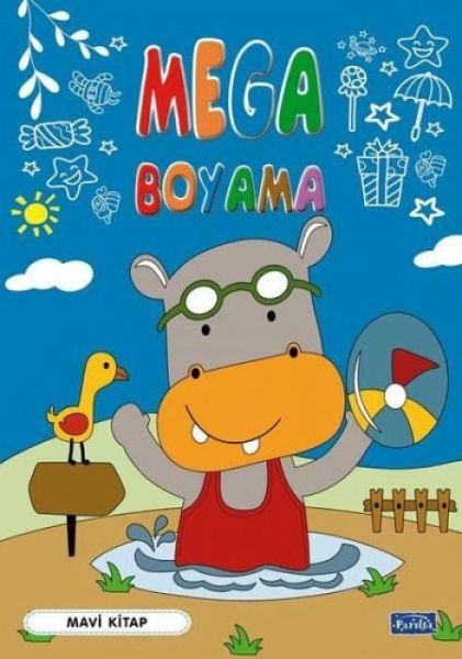 Mega Boyama - Mavi Kitap