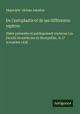 De l'autoplastie et de ses différentes espèces De l'autoplastie et de ses différentes espèces