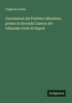 Cover Conclusioni del Pubblico Ministero presso la Seconda Camera del tribunale civile di Napoli