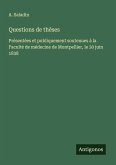 Questions de thèses