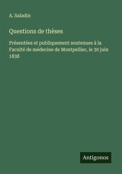 Questions de thèses - Saladin, A.