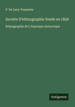 Cover Societe D'ethnographie fonde en 1859