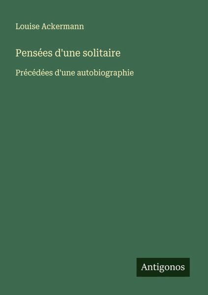 Pensées d'une solitaire