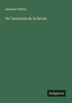 Cover De l'annexion de la Savoie