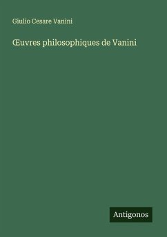 Cover ¿uvres philosophiques de Vanini