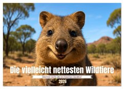 Cover Die vielleicht nettesten Wildtiere (Wandkalender 2026 DIN A2 quer), CALVENDO Monatskalender