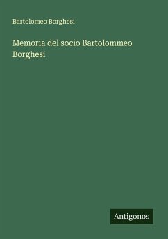 Cover Memoria del socio Bartolommeo Borghesi
