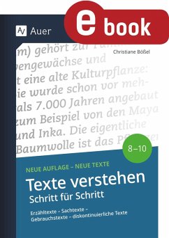 Cover Texte verstehen - Schritt für Schritt Klasse 8-10 (eBook, PDF)